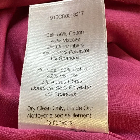 Veronica Beard magenta corduroy skirt